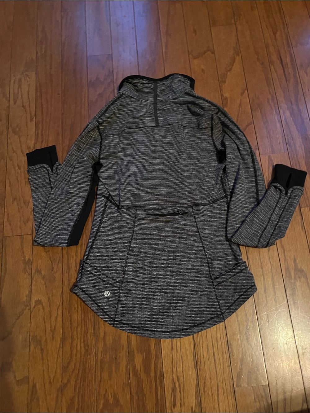 Lululemon athletica Gray and Black Tech-Trim Utility Pullover - Picture 2 of 11